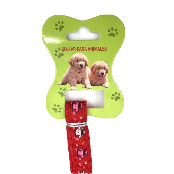 NEW Adjustable Dog Harness And Leash Red Owl Print For Medium Size Dogs - Picture 2 of 7